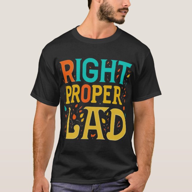 T-shirt Lad droit (typographie multicolore) (Devant)