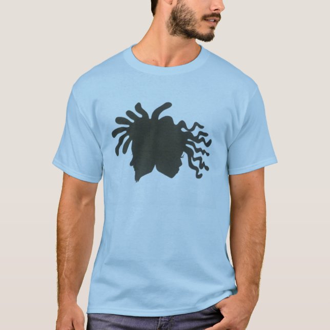 T-SHIRT LADBABYBLUEBLACK (Devant)