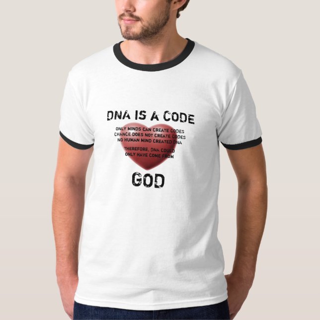 T-shirt L'ADN est un CODE créé par un DIEU (Devant)