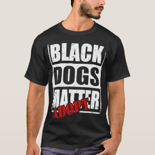 T-shirt L'adoption de chien noir Secourt matière Adopter e
