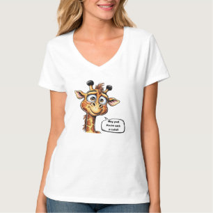 T-shirt "L'adorable girafe en action !"