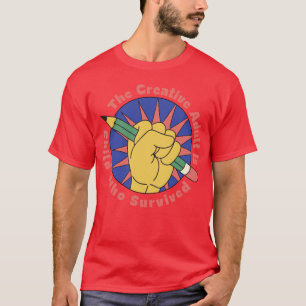 T-shirt L'adulte créatif est un enfant qui a survécu – Art