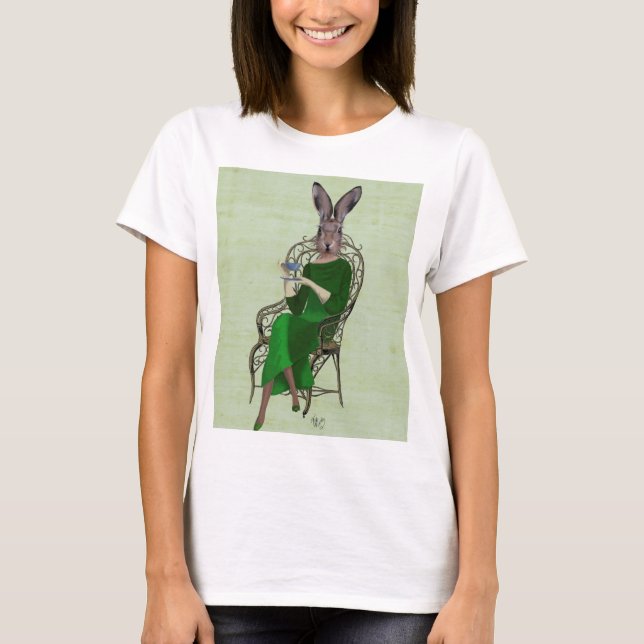 T-shirt Lady Bella Rabbit Prendre du thé 3 (Devant)