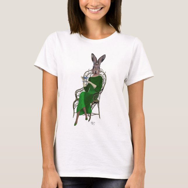 T-shirt Lady Bella Rabbit Prendre du thé 4 (Devant)