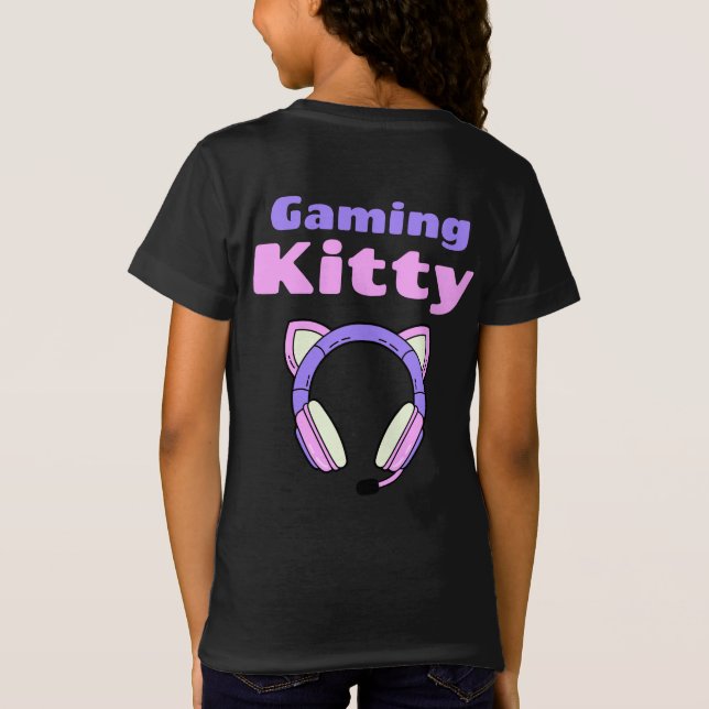 T-Shirt Lady Gamer - Gaming Kitty (Dos)