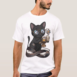 T-Shirt Lady Justice Black Cat Philosophie & Droit