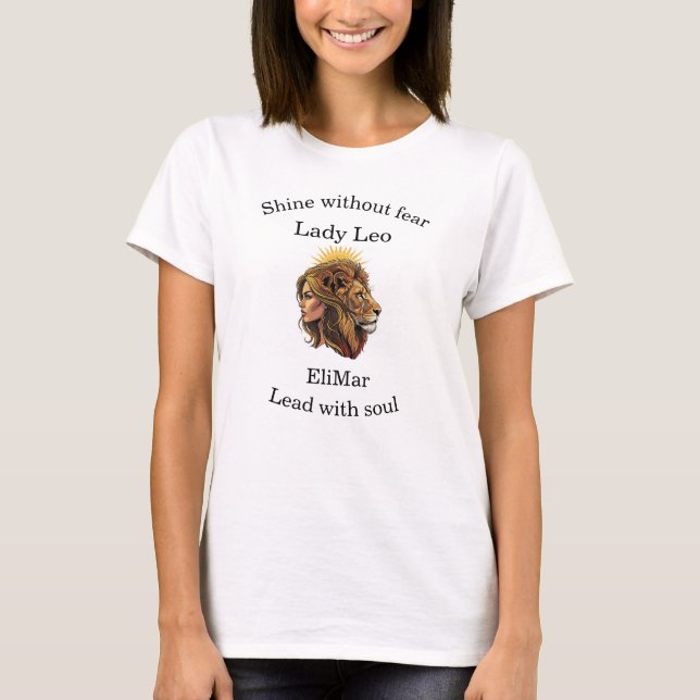 T-shirt Lady Leo Playera – Shine Without Fear (Devant)