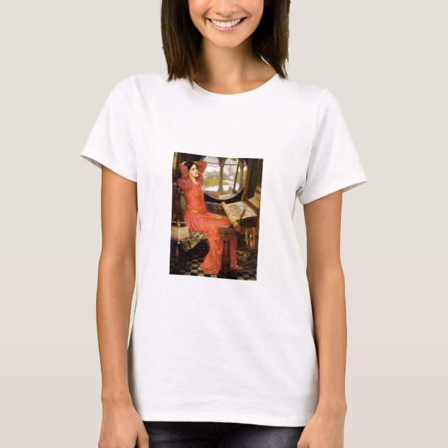 T-shirt Lady of Shalott assise à son bureau (Devant)