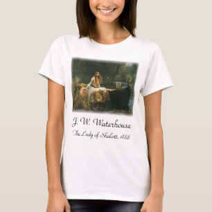 T-shirt Lady of Shalott sur un bateau par John William Wat