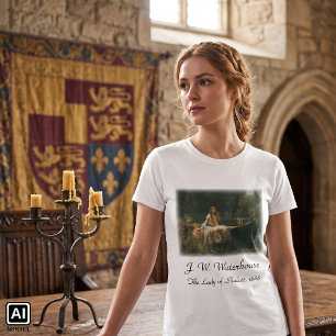 T-shirt Lady of Shalott sur un bateau par John William Wat
