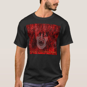 T-shirt Lady vampire effrayante dans le sang