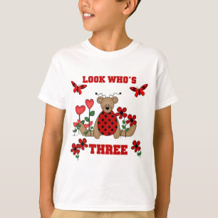 T-shirt Ladybug Bear 3e maillots d'anniversaire