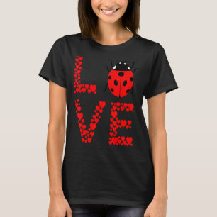 T-shirt Ladybug Bug Log Cute Ladybug Insect Entomologie Bu