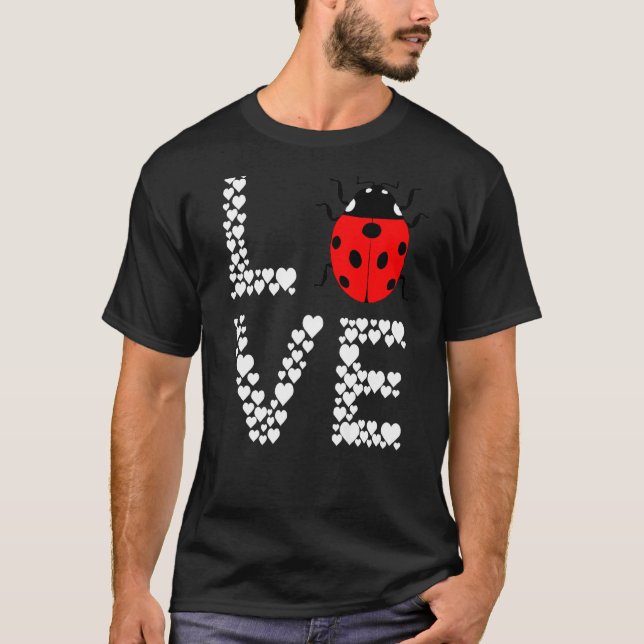 T-shirt Ladybug Cute Ladybug Insect Bug Log Entomologue (Devant)