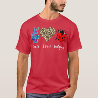 T-shirt Ladybug Entomologie Amour Paix Ladybug Lover Insec