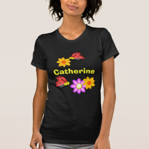 T-shirt Ladybug et Fleurs