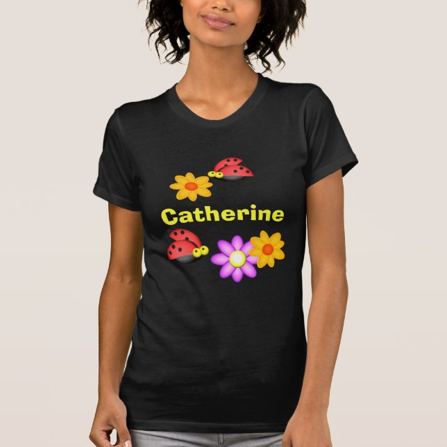T-shirt Ladybug et Fleurs (Devant)