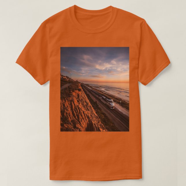 T-shirt L'affiche du train de surfeurs du Pacifique (Design devant)