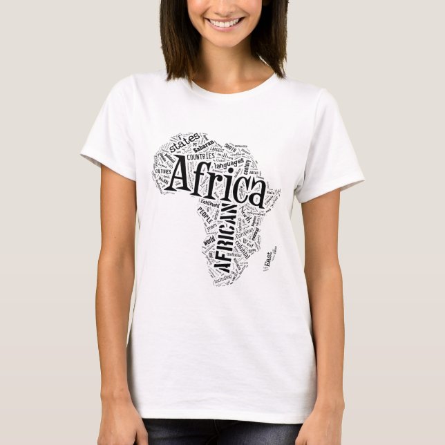 T-shirt L'Afrique dans Tagxedo (Devant)