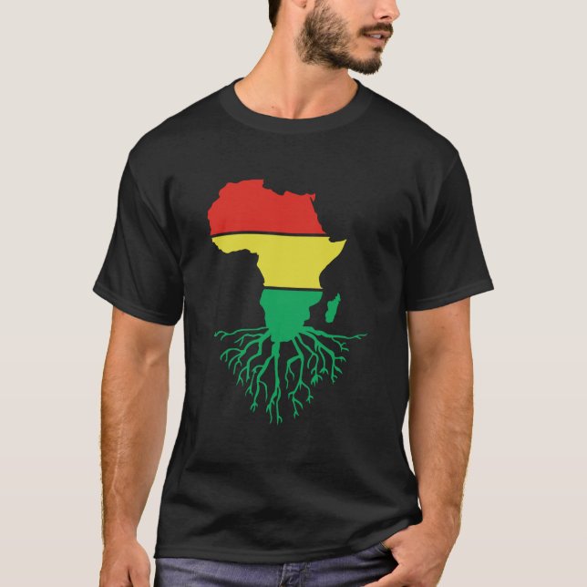T-shirt L'Afrique est à l'origine de l'histoire noire Afro (Devant)
