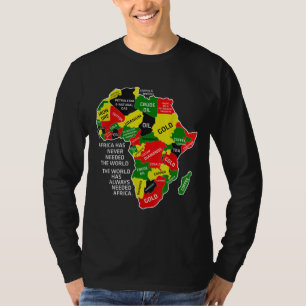 T-shirt L'Afrique n'a jamais eu besoin du monde Afro Melan