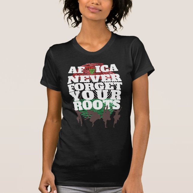 T-shirt L'Afrique n'oublie jamais tes racines|Mois de l'hi (Devant)