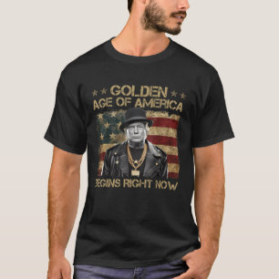 T-shirt L'Âge d'Or de l'Amérique Commence Maintenant Trump