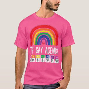 T-shirt L'agenda hebdomadaire gay drôle LGBT Pride Rainbow