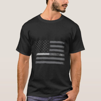 T-shirt L'agent correctionnel Don Thin Silver Line Flag Co