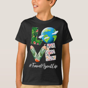 T-shirt L'Agent De Voyage Love Jour des terres Mondial Sau