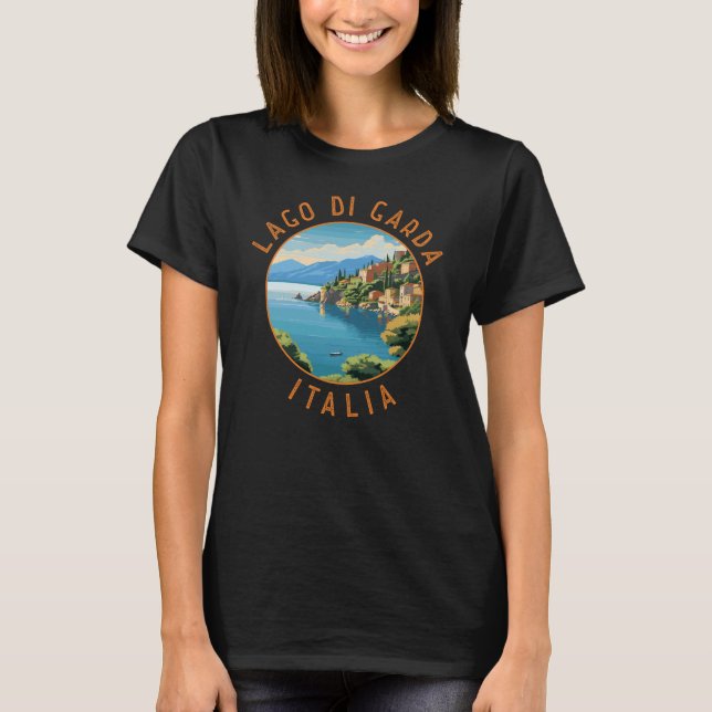 T-shirt Lago di Garda Italia Cercle Retro Perdu (Devant)