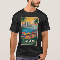 Lagos Nigeria Illustration Voyage Art Rétro