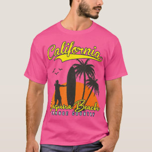 T-SHIRT LAGUNA BEACH CALIFORNIA SURF SUNSET SURFER