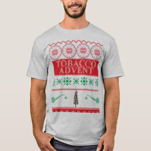 T-shirt laid de Noël d'avènement de tabac