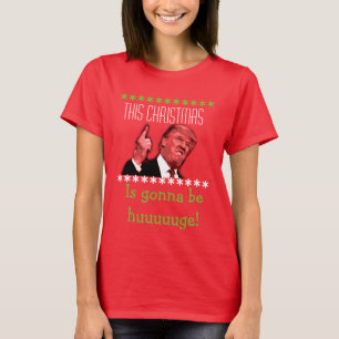 T-shirt laid de Noël de Donald Trump pour des