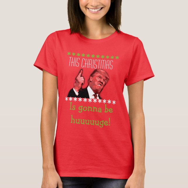 T-shirt laid de Noël de Donald Trump pour des (Devant)