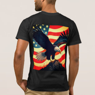 T-shirt L'Aigle américain – Ailes néon de la nouvelle ère