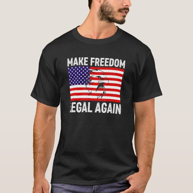 T-shirt L'Aigle du drapeau américain Les Etats-Unis renden (Devant)