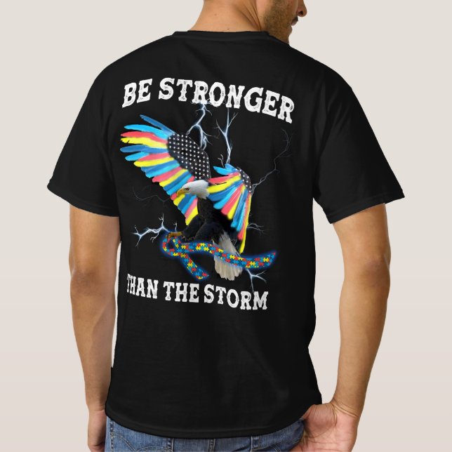 T-shirt L'Aigle sensibilisation sur l'autisme Est Plus For (Dos)