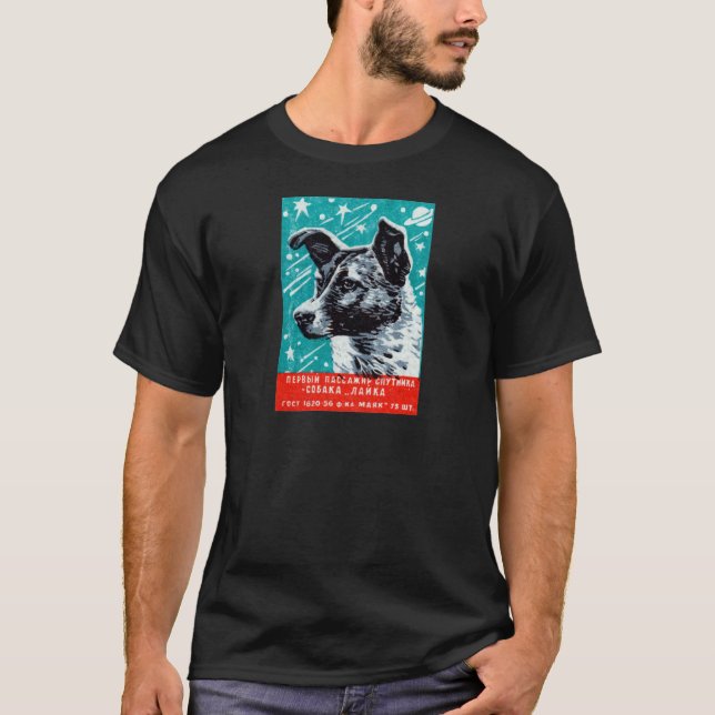 T-shirt Laika 1957 le chien de l'espace (Devant)