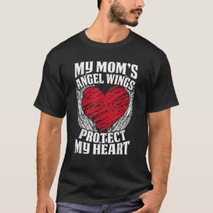T-shirt L'aile Angel de ma mère protège mon coeur Gardien 