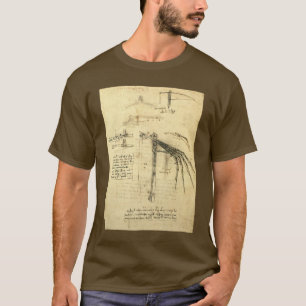 T-shirt L'aile de Léonard de Vinci, esquisse de machine vo