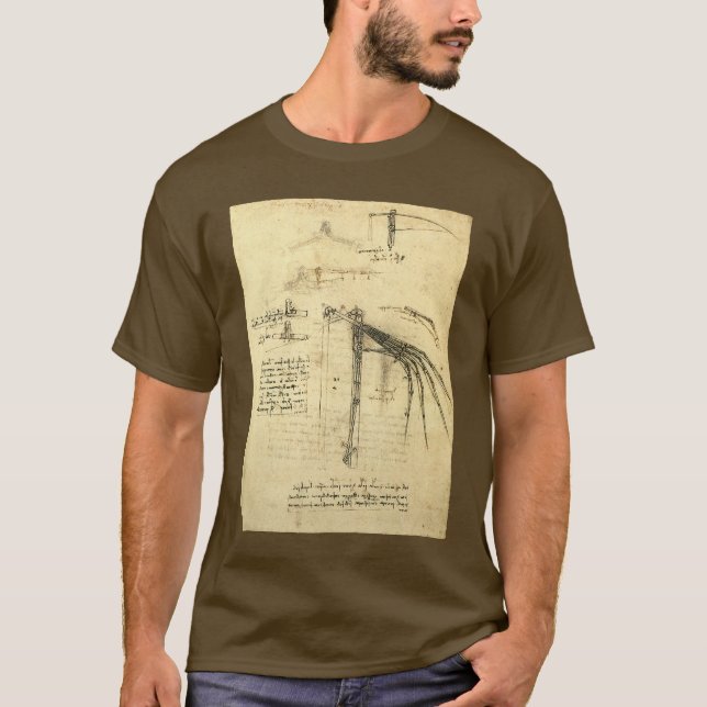 T-shirt L'aile de Léonard de Vinci sur la machine volante  (Devant)