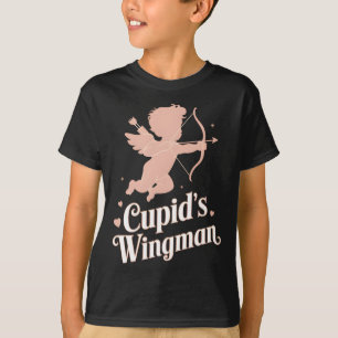 T-shirt L'ailier de Cupidon, conception d'ange drôle pour