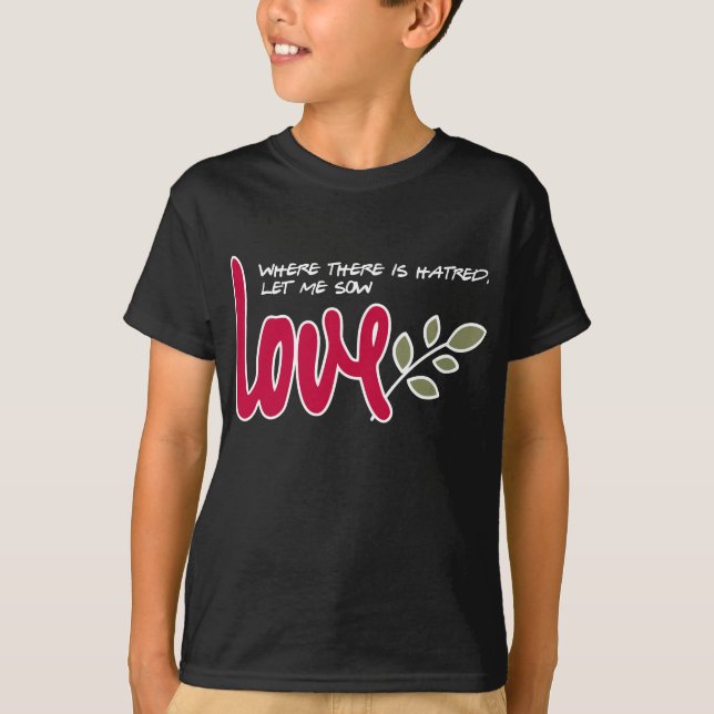 T-shirt Laisse-moi semer l'amour (Devant)
