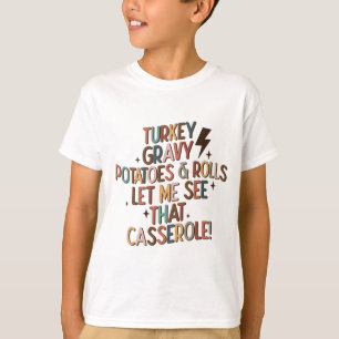 T-shirt Laisse-moi voir que Casserole Funny Retro Thanksgi