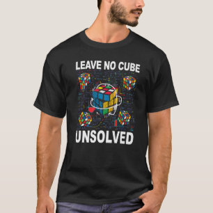T-shirt Laisser Aucun Cube Non Résolu Vitesse Cubing Math