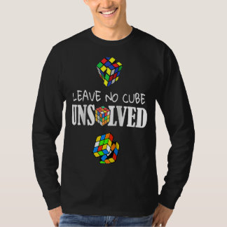 T-shirt Laisser aucun cube non résolu Vitesse Cubing Math 