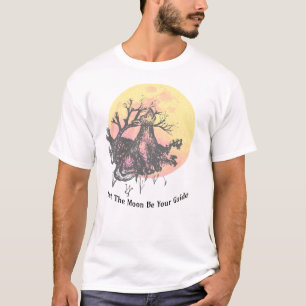 T-shirt Laisser La Lune Guide, Loup sur la Lune et Lettré