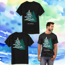 Laisser la neige aquarelle hiver Noël Bois